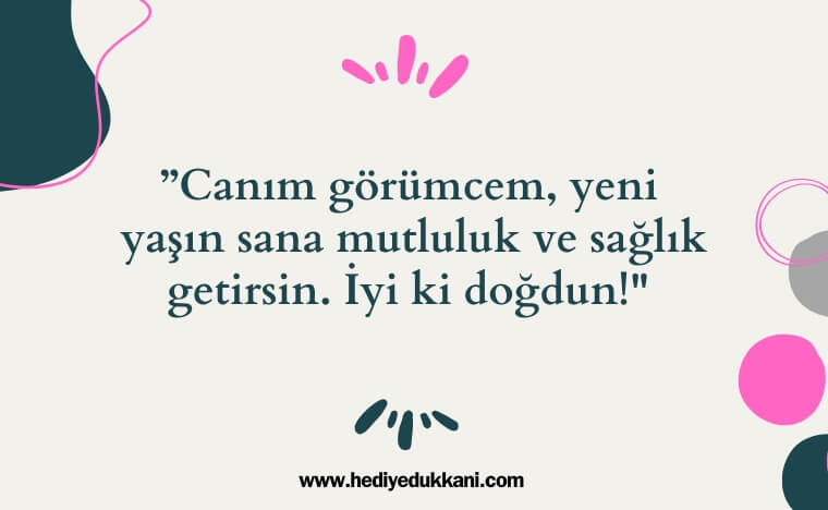 görümceye doğum günü mesajı
