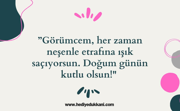 görümceye doğum günü mesajı