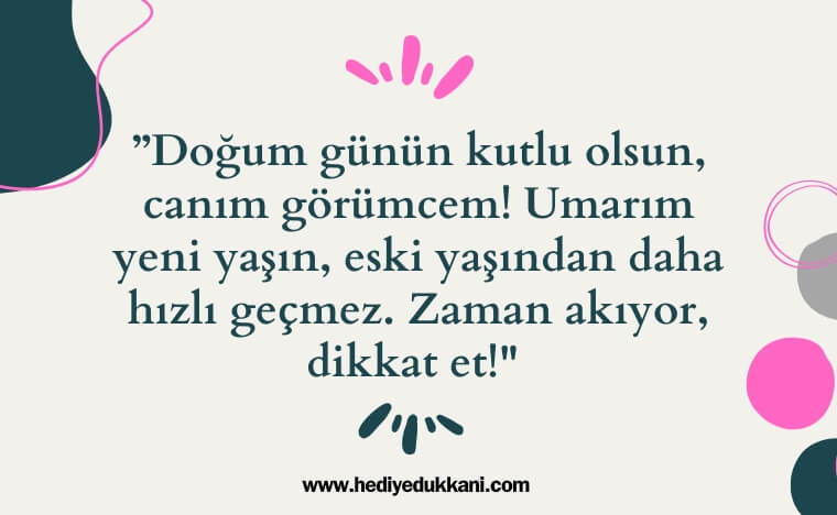görümceye doğum günü mesajı