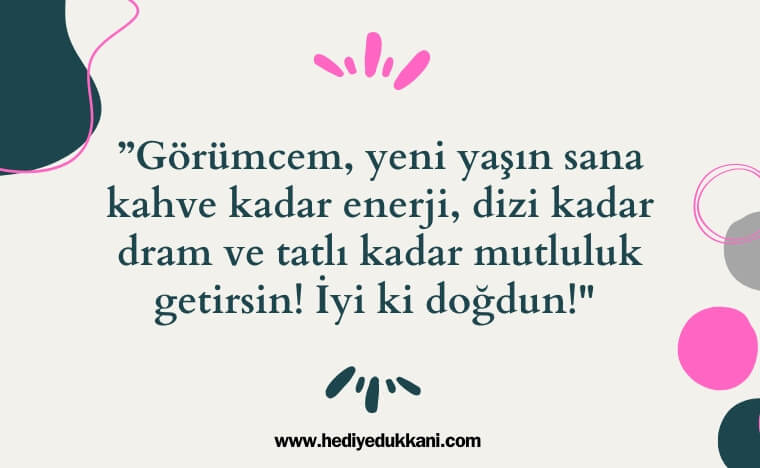 görümceye doğum günü mesajı