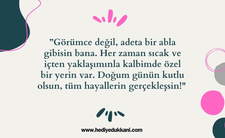 görümceye doğum günü mesajı