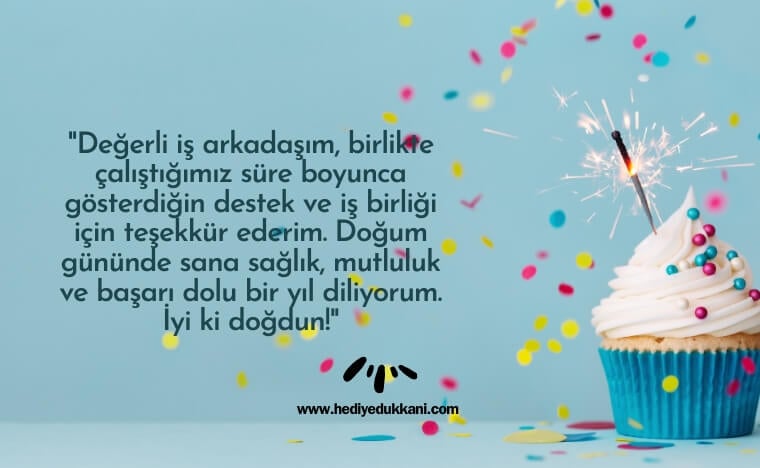 iş arkadaşına doğum günü mesajı