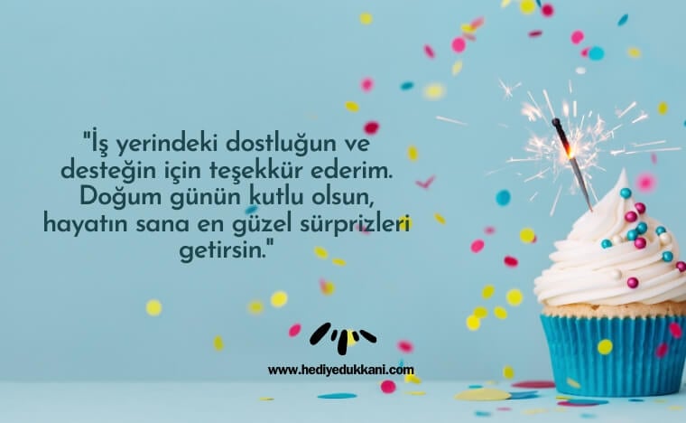 iş arkadaşına doğum günü mesajı