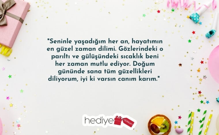 karıma doğum günü mesajı