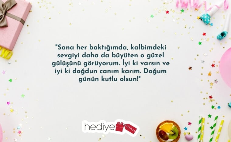 karıma doğum günü mesajı