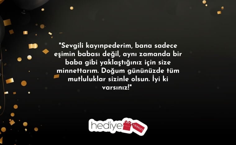 kayınpedere doğum günü mesajı