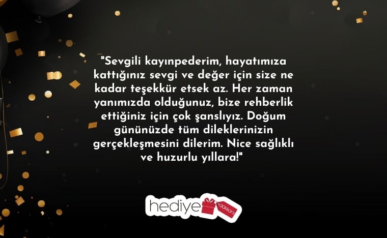 kayınpedere doğum günü mesajı