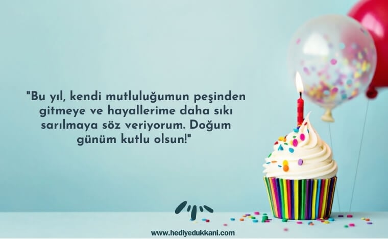 kendime doğum günü mesajı