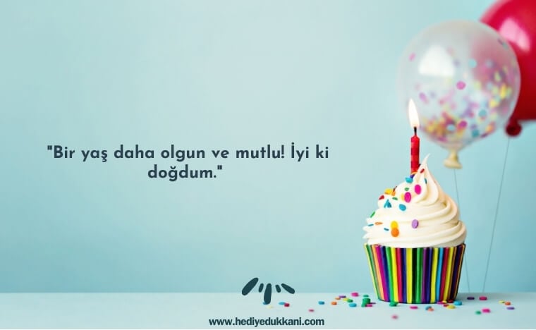 kendime doğum günü mesajı