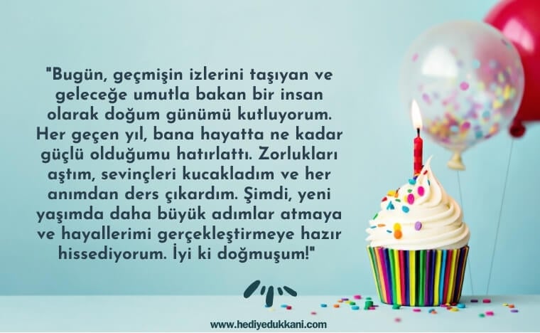 kendime doğum günü mesajı