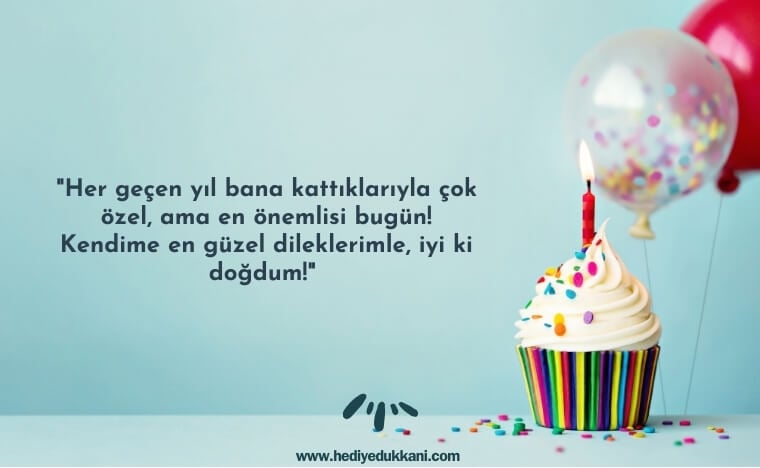 kendime doğum günü mesajı