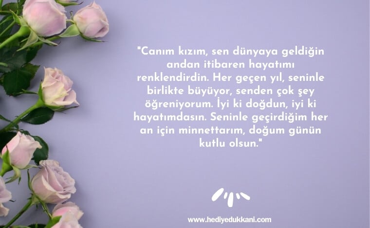 kızıma doğum günü mesajı