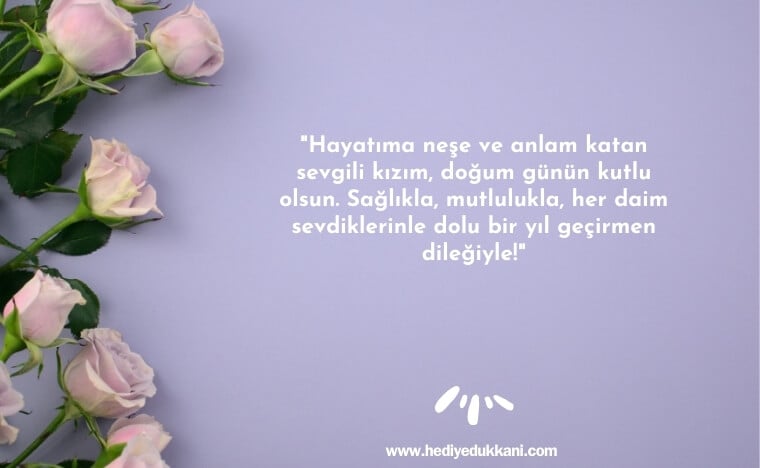 kızıma doğum günü mesajı