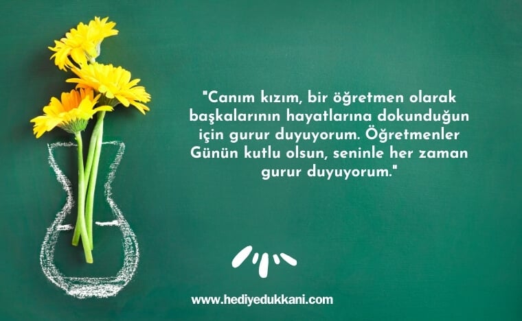 kızıma öğretmenler günü mesajı