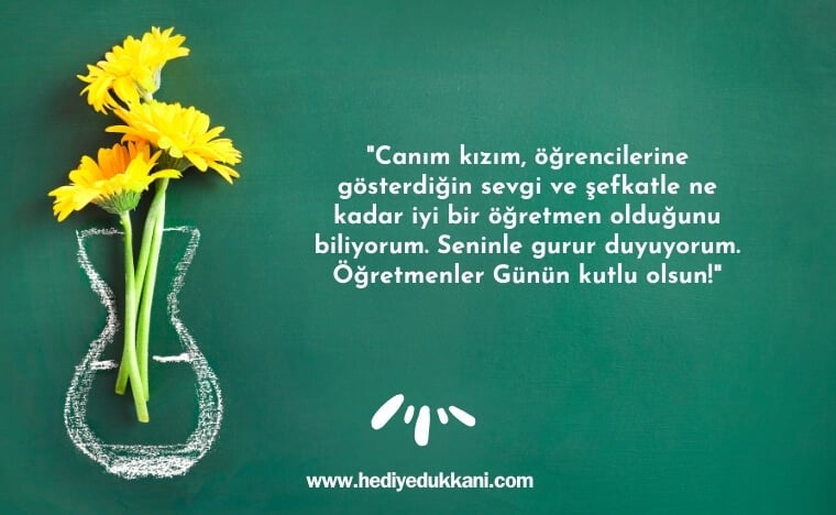 kızıma öğretmenler günü mesajı