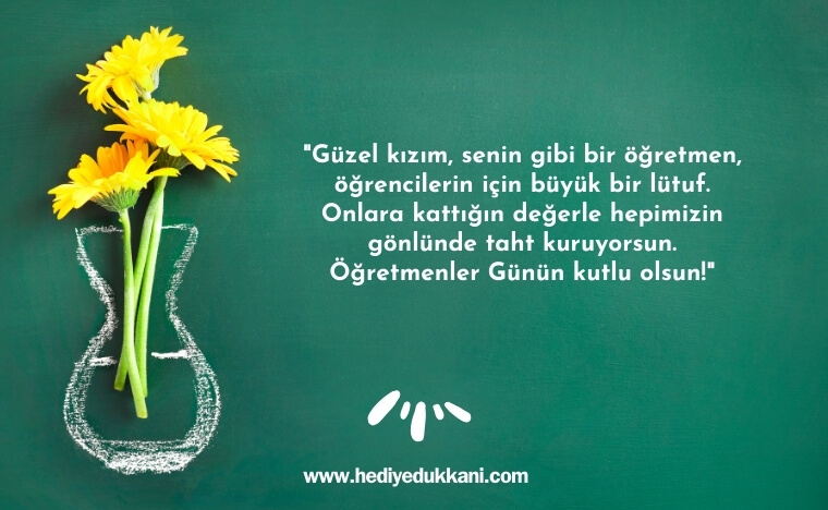 kızıma öğretmenler günü mesajı