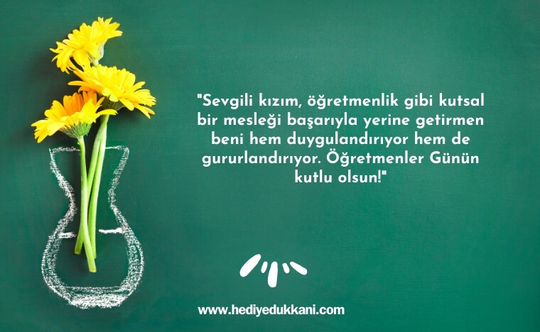 kızıma öğretmenler günü mesajı