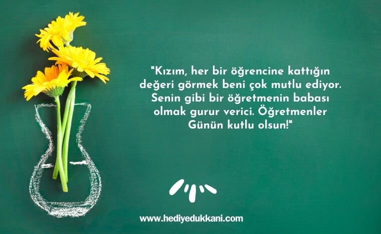 kızıma öğretmenler günü mesajı