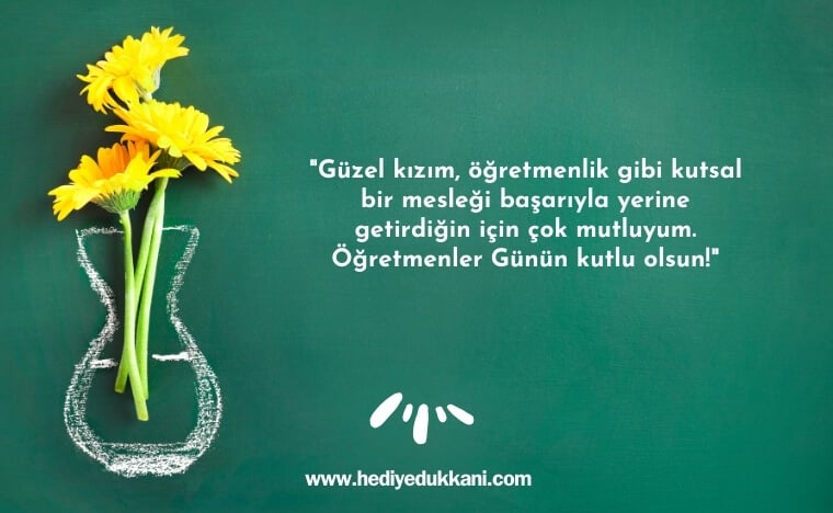 kızıma öğretmenler günü mesajı