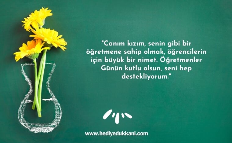 kızıma öğretmenler günü mesajı