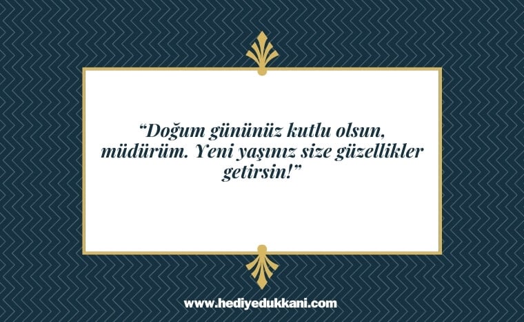 müdüre doğum günü mesajı