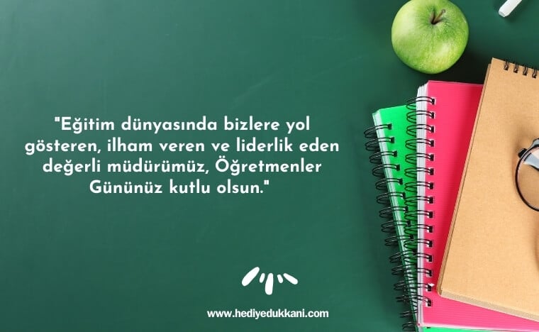 müdüre öğretmenler günü mesajı