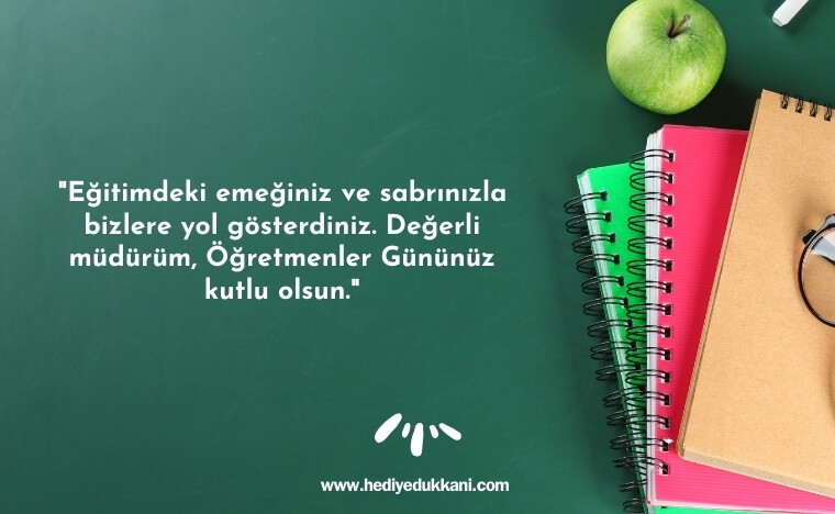 müdüre öğretmenler günü mesajı