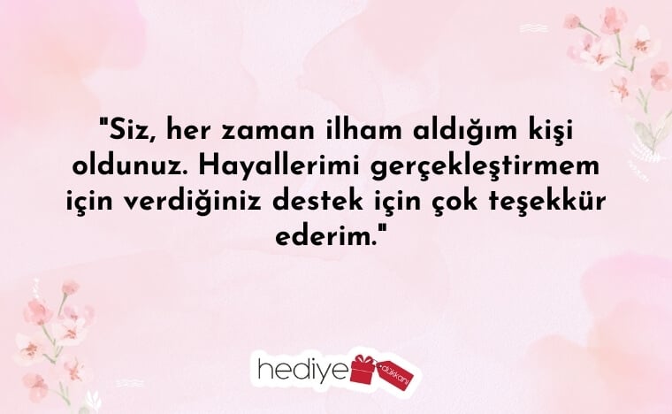 öğrenciden öğretmene güzel sözler