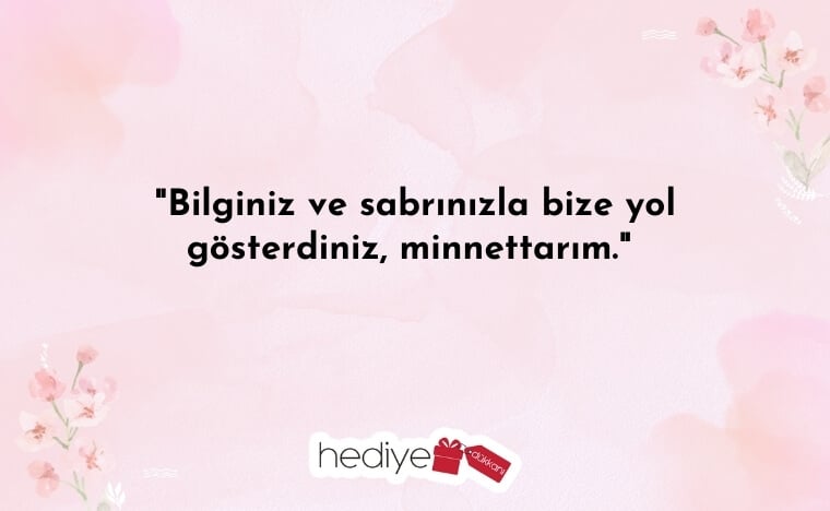 öğrenciden öğretmene güzel sözler