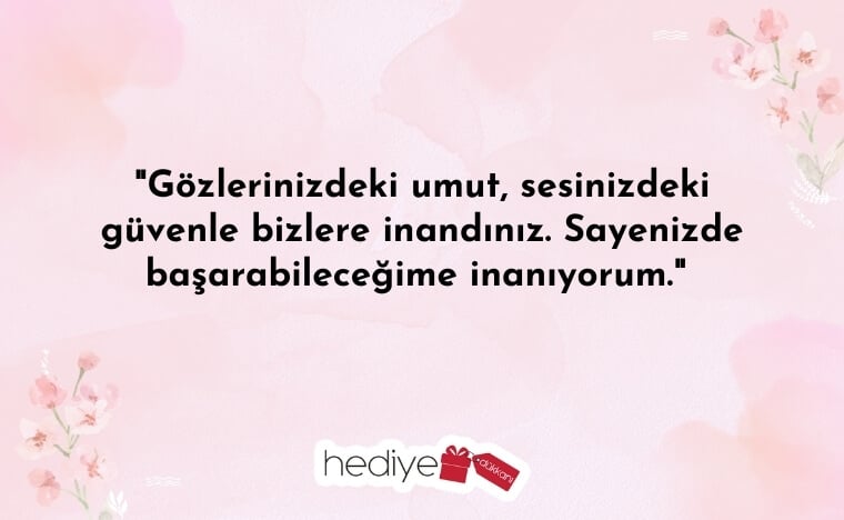 öğrenciden öğretmene güzel sözler