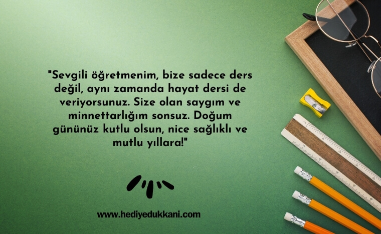 öğretmene doğum günü mesajı