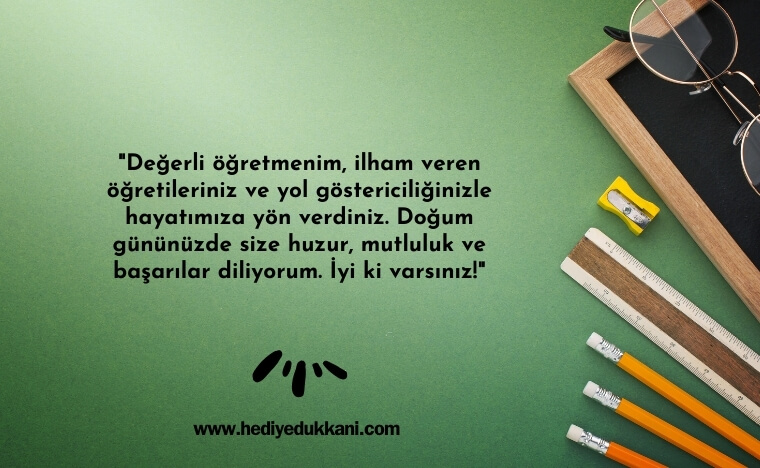 öğretmene doğum günü mesajı