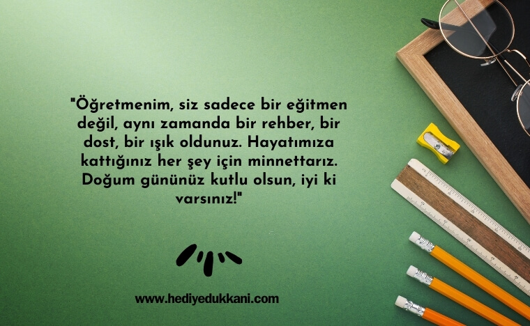 öğretmene doğum günü mesajı