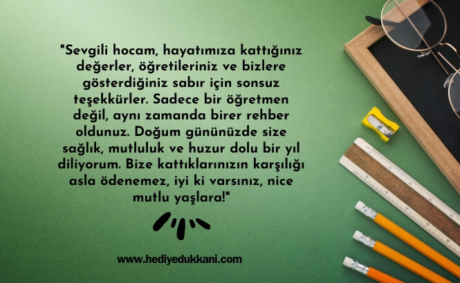 öğretmene doğum günü mesajı
