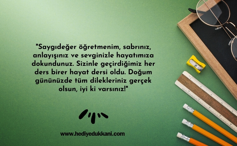 öğretmene doğum günü mesajı