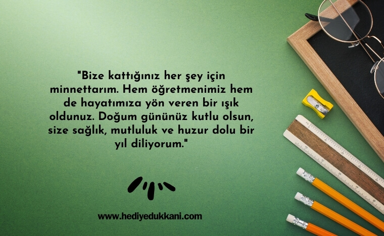 öğretmene doğum günü mesajı