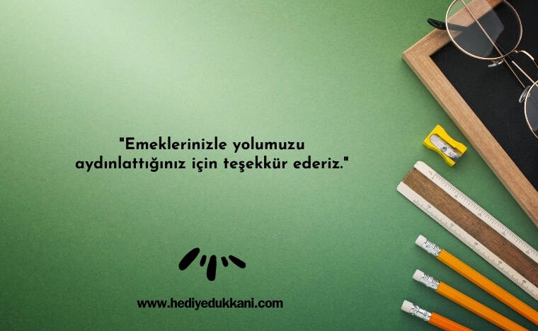 öğretmene hediye notu