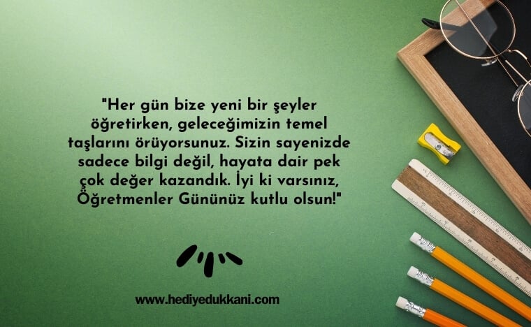 öğretmene hediye notu