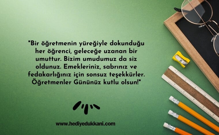 öğretmene hediye notu