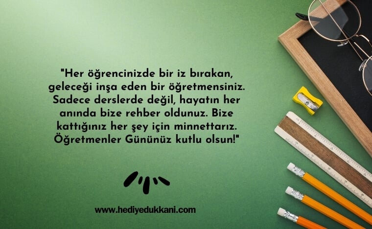öğretmene hediye notu