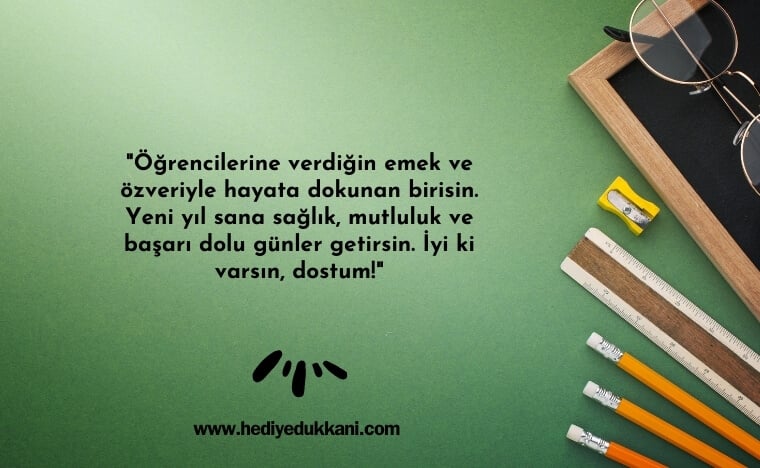 öğretmene hediye notu