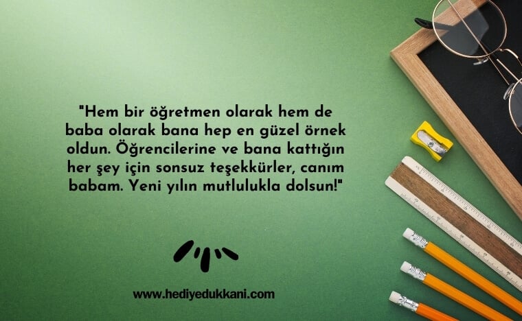 öğretmene hediye notu