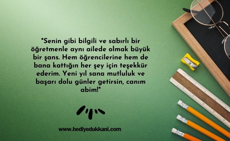 öğretmene hediye notu