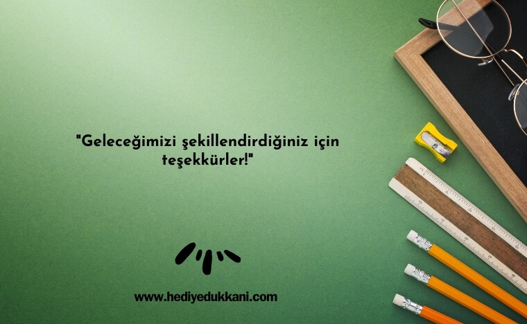 öğretmene hediye notu