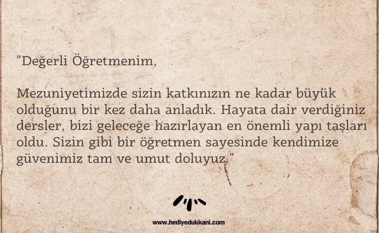 öğretmene mektup