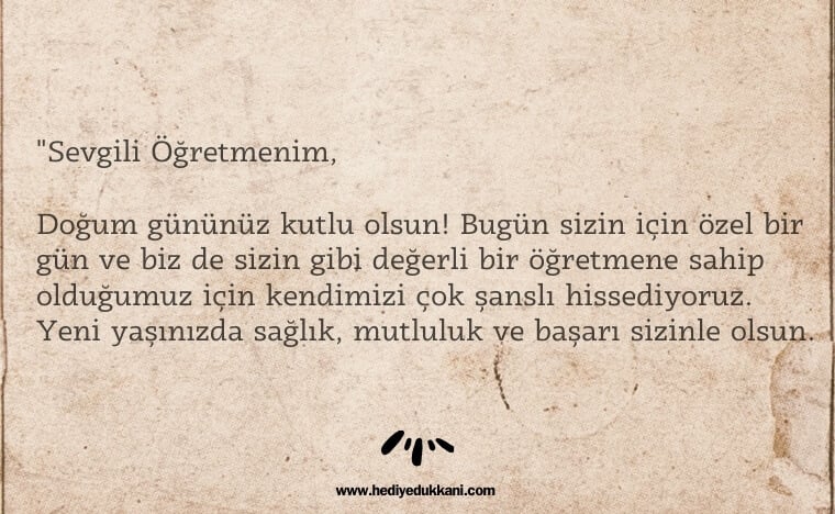 öğretmene mektup