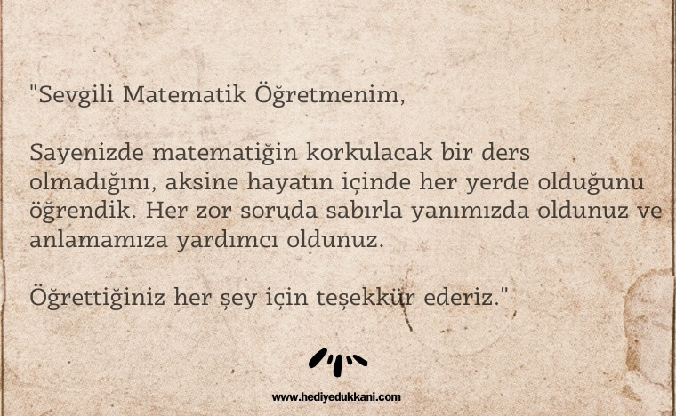 öğretmene mektup