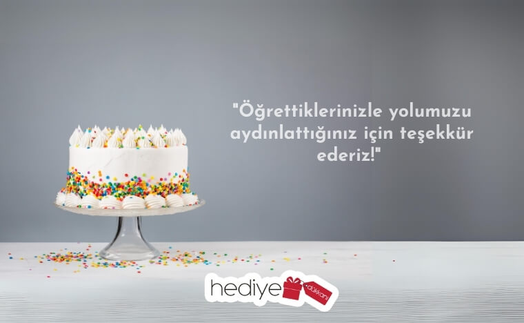 öğretmene pasta yazısı