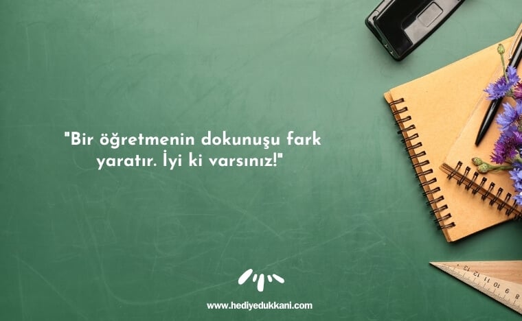 öğretmenler günü hediyesi notu