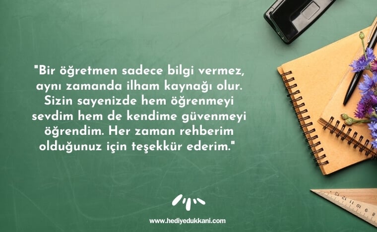 öğretmenler günü hediyesi notu